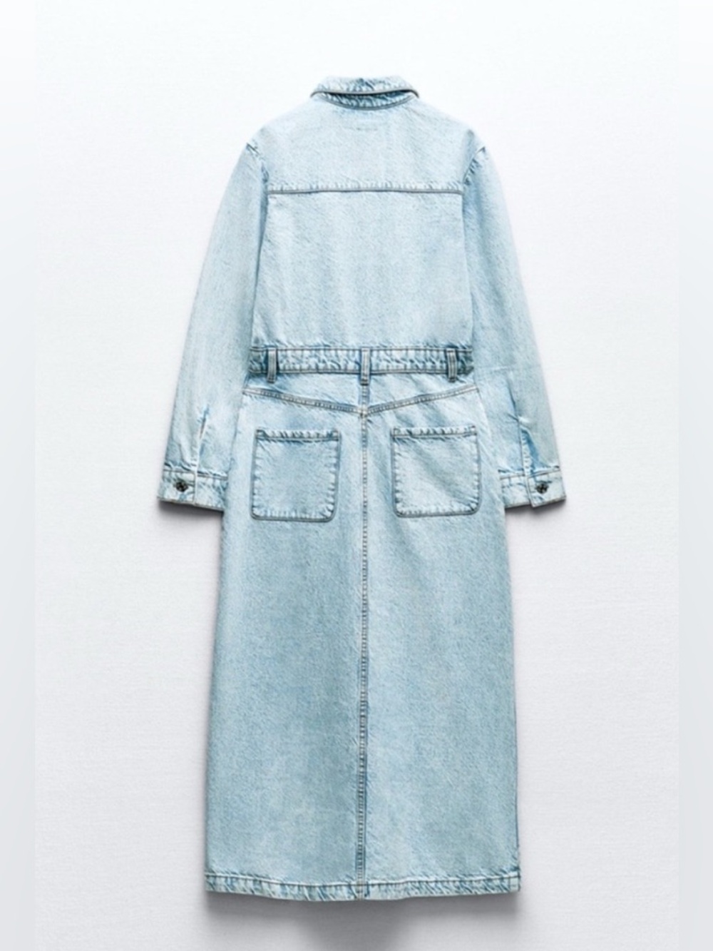 Zara Denim Button Front Midi Dress - Picture 5 of 5